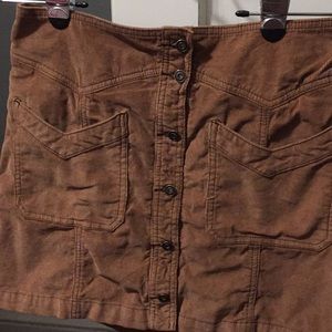Free People Brown Corduroy Skirt